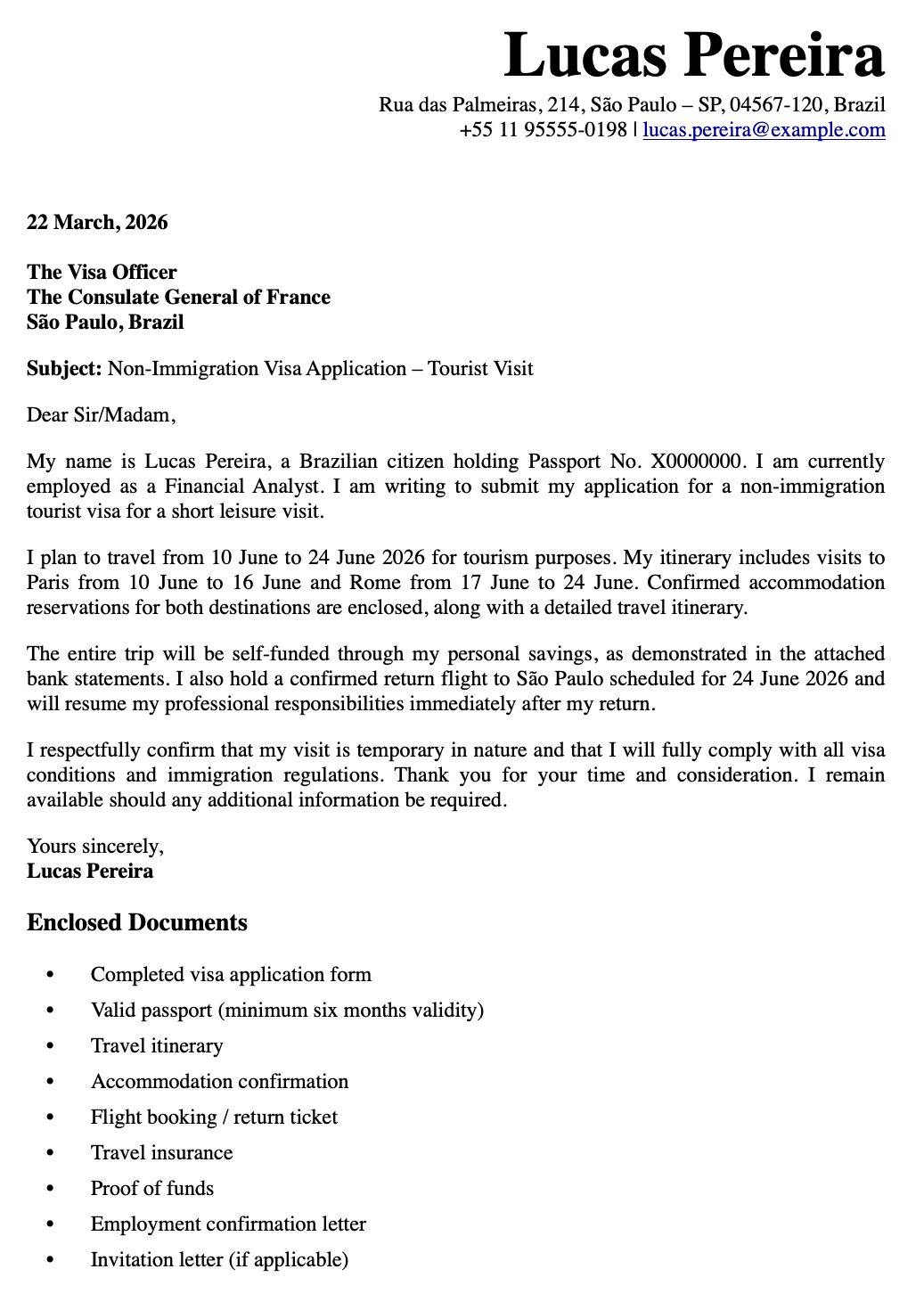 cover-letter-for-non-immigration-visa-tourist