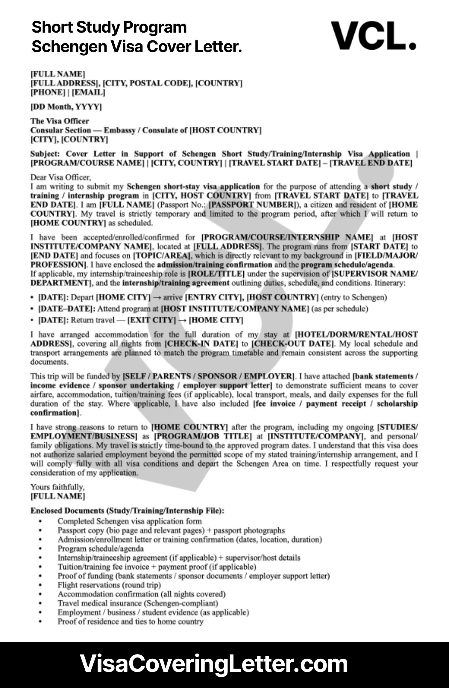 short-study-schengen-visa-cover-letter-sample