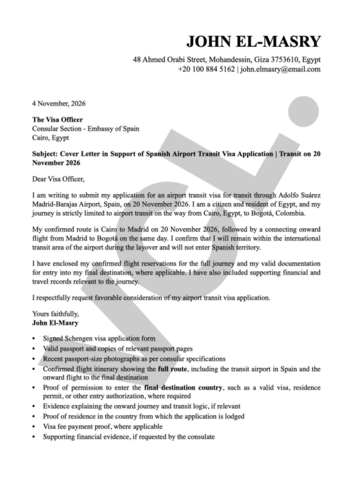 cover-letter-sample-for-spanish-airport-transit-visa