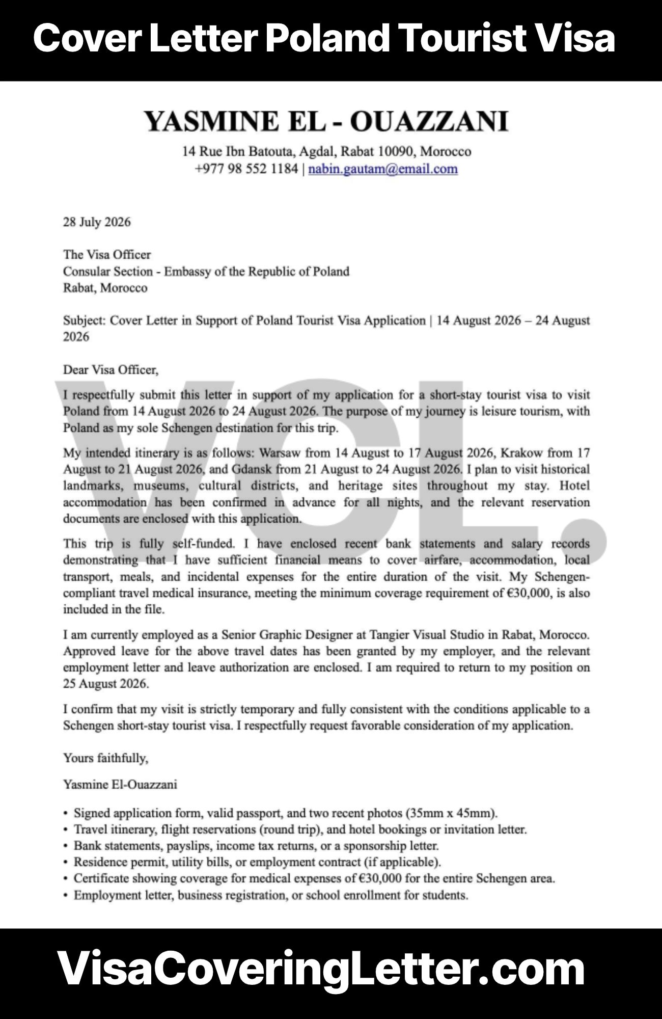 cover-letter-for-poland-tourist-visa-application